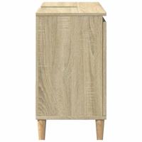 Badkamerkast 65x33x60 cm bewerkt hout sonoma eikenkleurig - thumbnail