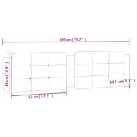 Hoofdbordkussen 200 cm kunstleer bruin - thumbnail