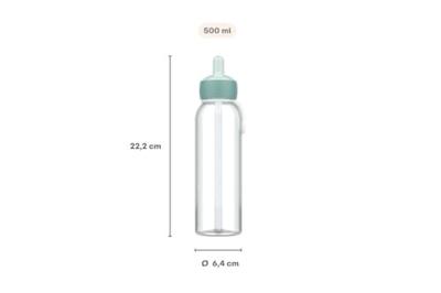 Mepal Campus Flip-Up Waterfles 500 ml Turquoise/Tranparant Mepal Campus Flip-Up Waterfles 500 ml Turquoise/Tranparant