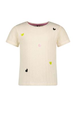 B.Nosy zomer top meisjes - katoen wit - gebreid, embroiderie