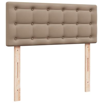 Boxspring met matras kunstleer cappuccinokleurig 80x200 cm - thumbnail