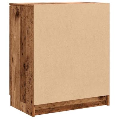 Schoenenkast 59x35x70 cm bewerkt hout oud houtkleurig