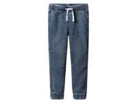 lupilu Kinder denim joggers (Blauw, 122/128) - thumbnail