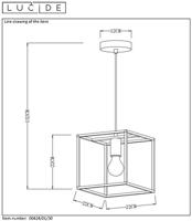 Lucide RUBEN - Hanglamp - 1xE27 - Zwart - thumbnail