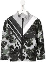 Stella McCartney Kids chevron camouflage print jacket - Green - thumbnail