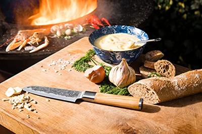 FORGED - Olive Forged - Santoku 14cm handgesmeed Olijfhout