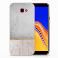Samsung Galaxy J4 Plus (2018) | Bumper Hoesje | Wood Concrete - thumbnail