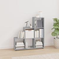 Boekenkast trapvormig 107 cm bewerkt hout grijs sonoma eiken - thumbnail