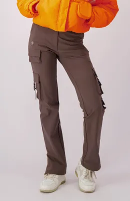 Black Bananas Clip Cargobroek Dames Bruin - Maat XL - Kleur: Bruin | Soccerfanshop