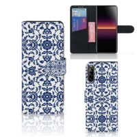 Sony Xperia L4 Hoesje Flower Blue - thumbnail
