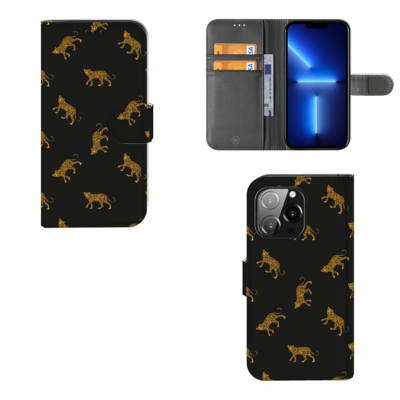 Telefoonhoesje | Met pasjeshouder | voor iPhone 13 Pro Leopards