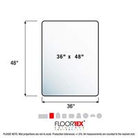 Stoelmat Floortex PVC 120x90cm voor harde vloeren - thumbnail