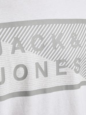 JACK & JONES CORE T-shirt JCOSHAWN van biologisch katoen wit