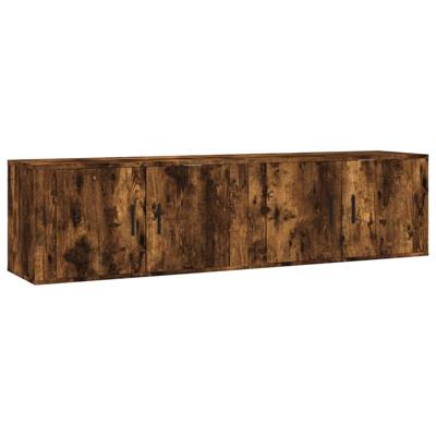 Tv-wandmeubels 2 st 80x34,5x40 cm gerookt eikenkleurig
