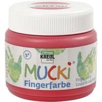 Creativ Company Mucki vingerverf, rood, 150 ml/ 1 doosje - thumbnail