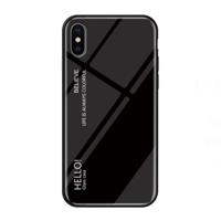 Verlopende kleur glas Case voor iPhone XS Max (zwart) - thumbnail