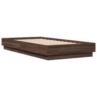 Bedframe met LED-verlichting bruin eikenkleurig 75x190 cm - thumbnail