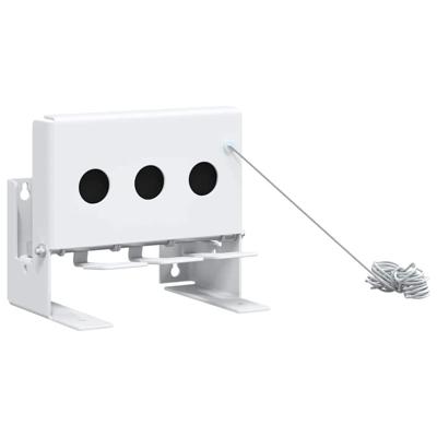 VidaXL Biathlon knockdown doel wit 18 x 14,5 x 16 cm staal