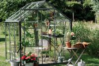 Royal Well Kate I aluminium tuinkas 192x192 cm groengrijs- - Veiligheidsglas- Royal Well - thumbnail