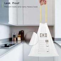 Afvalzak EKO type A 3-6 liter met trekband wit 30 stuks - thumbnail