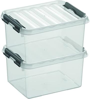 Sunware Q-line opbergbox 2L transp./metaal