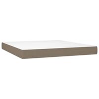 Boxspring met matras stof taupe 180x200 cm - thumbnail