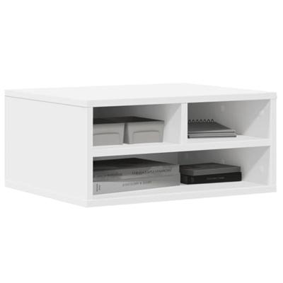 VidaXL Printerkastje 49x40x22,5 cm bewerkt hout wit VidaXL Printerkastje 49x40x22,5 cm bewerkt hout wit