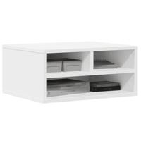 VidaXL Printerkastje 49x40x22,5 cm bewerkt hout wit - thumbnail