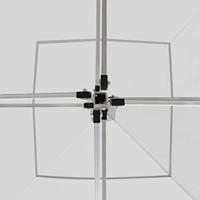 VidaXL Partytent inklapbaar met wanden 3x3 m aluminium wit - thumbnail