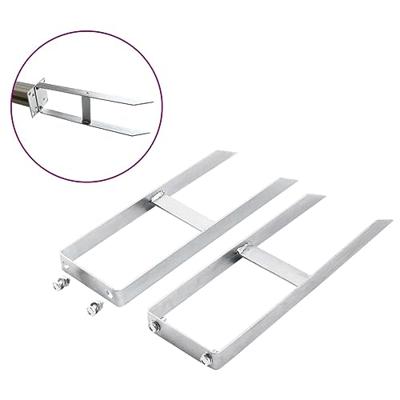 VidaXL Grondpinnen voor hkc schutting 2 st 40 cm staal