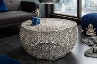Filigraan design salontafel ABSTRACT BLAD 80cm zilver handgemaakt - 40286 - thumbnail