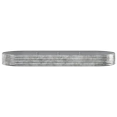 VidaXL Plantenbak 373x140x36 cm gegalvaniseerd staal zilverkleurig VidaXL Plantenbak 373x140x36 cm gegalvaniseerd staal zilverkleurig