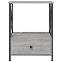 Nachtkastjes 2 st 50x41x65 cm bewerkt hout grijs sonoma eiken - thumbnail