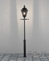 Lantaarnpaal Pallas 1-lichts 260 cm matzwart 550-750 - thumbnail