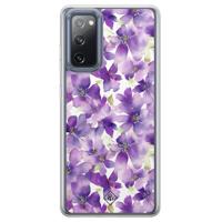 Samsung Galaxy S20 FE hybride hoesje - Floral violet - thumbnail