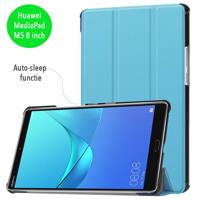 3-Vouw sleepcover hoes - Huawei MediaPad M5 8.4 inch - lichtblauw - thumbnail