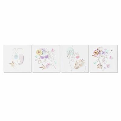Schilderij DKD Home Decor Abstract Modern (40 x 1,8 x 40 cm) (4 Stuks)