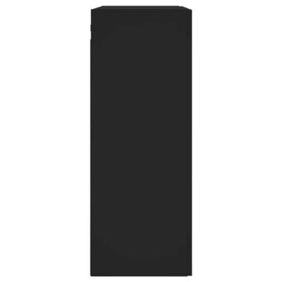 Wandkast 69,5x34x90 cm bewerkt hout zwart