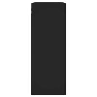 Wandkast 69,5x34x90 cm bewerkt hout zwart - thumbnail