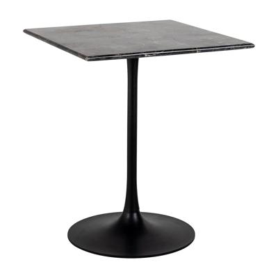 Richmond Bistrotafel 'Carlten' Marmer, 65 x 65cm, kleur Zwart