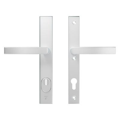 AXA veiligheidsbeslag smal kruk/kruk - SKG*** met kerntrekbeveiliging - Edge Plus kruk Blok - PC92 - alu. F1