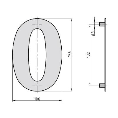 Basi 7300-1000 Huisnummerbord Antraciet