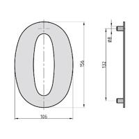 Basi 7300-1000 Huisnummerbord Antraciet - thumbnail