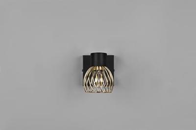 Trio Design wandlampArdon zwart met goud - R81381080