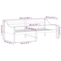 Slaapbank zonder matras 80x200 cm massief grenenhout - thumbnail