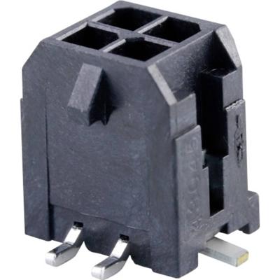 Molex 430450418 Male header, inbouw (standaard) Totaal aantal polen: 4 Rastermaat: 3 mm Inhoud: 1 stuk(s) Tape on Full reel