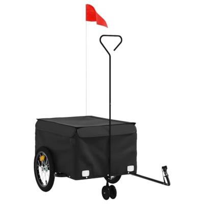 Fietstrailer 45 kg ijzer zwart - thumbnail
