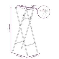Bartafelpoten inklapbaar 45x53x108 cm staal zilverkleurig - thumbnail
