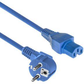 ACT AK5295 230V Stroomkabel Schuko CEE7/7 Male (Haaks)/C15 | Blauw | 1,5 meter