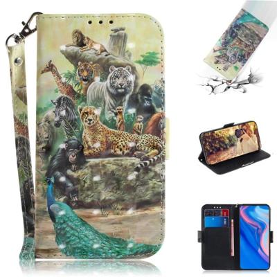 3D gekleurde tekening dieren patroon horizontale Flip lederen case voor Huawei P Smart Z/Y9 Prime 2019/Nova 5i met houder & kaartsleuven & portemonne 3D gekleurde tekening dieren patroon horizontale Flip lederen case voor Huawei P Smart Z/Y9 Prime 2019/Nova 5i met houder & kaartsleuven & portemonne